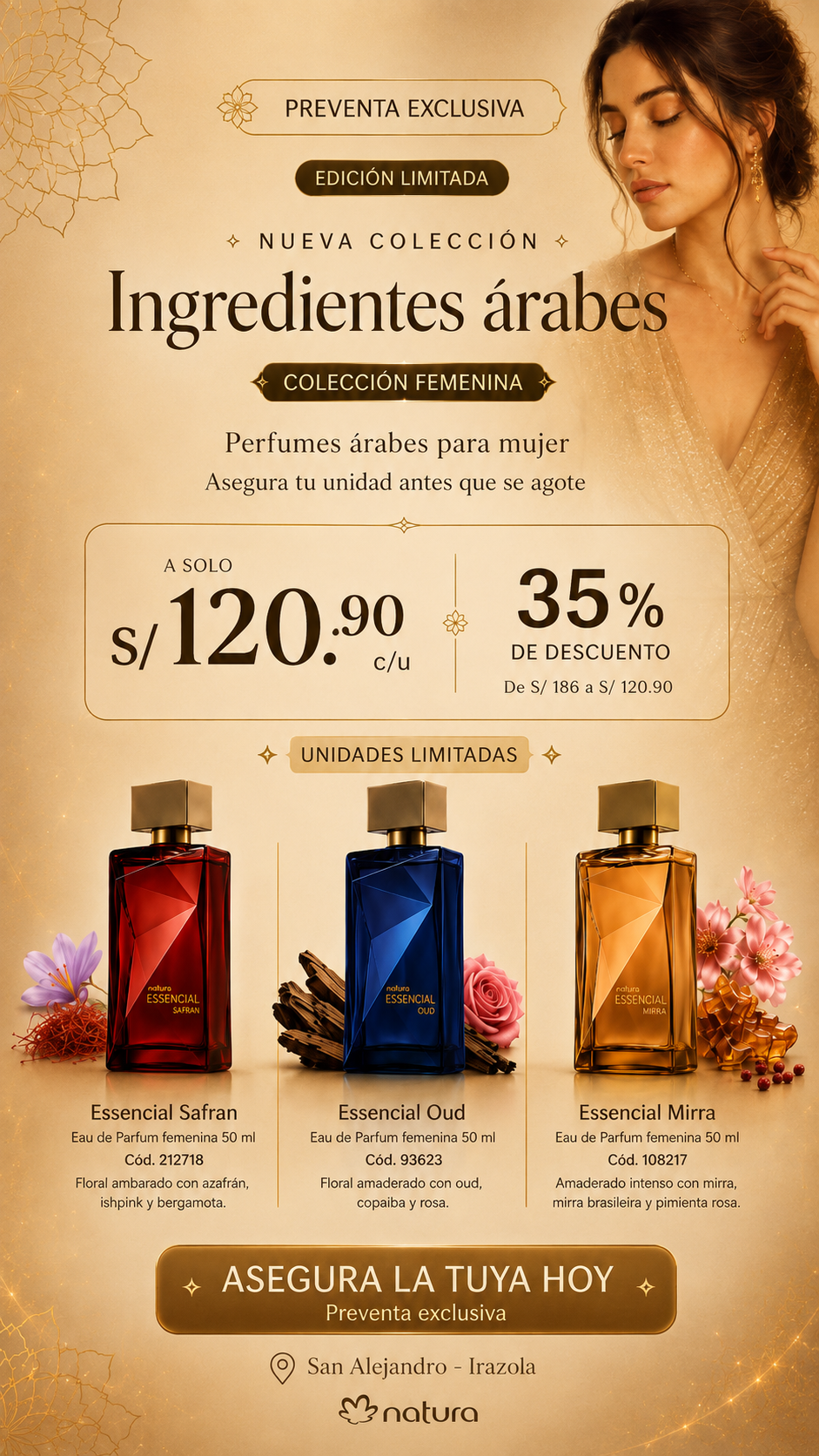 Ofertas Natura para mujer en San Alejandro